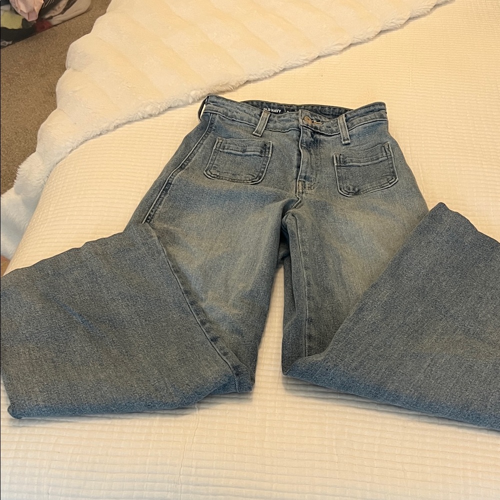 Old Navy Light Blue Wide Leg Jeans